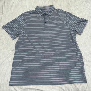 C9 by Champion, blue and orange, striped, XL, sports polo